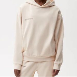 Pangaia- Heavyweight recycled cotton hoodie - Sand - Small